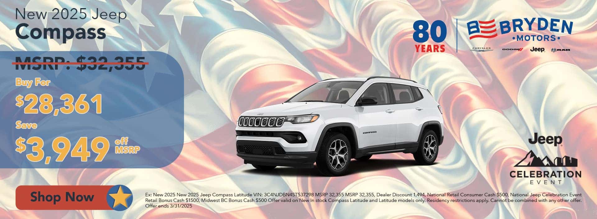 New 2025 New 2025 Jeep Compass Save 3,949 off MSRP