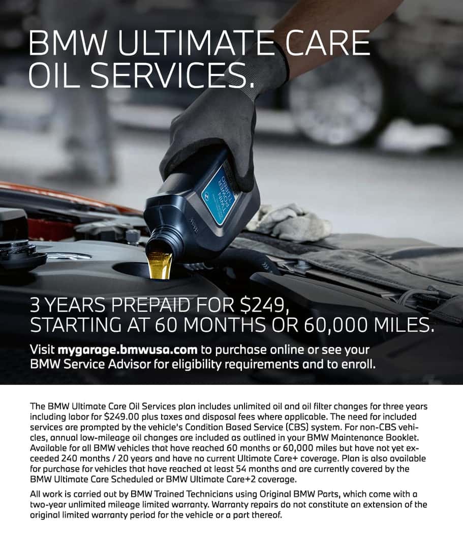 BMW Ultimate Care Oil Services