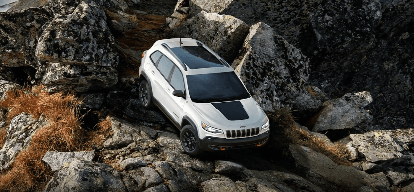 2021 Jeep Cherokee off-roading.