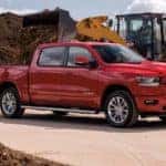 The 2021 RAM 1500 at a construction zone.