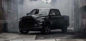 Black 2023 Ram 1500 parked