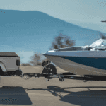 2023 Jeep Gladiator towing a boat