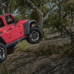 2025 Jeep Wrangler going up hill