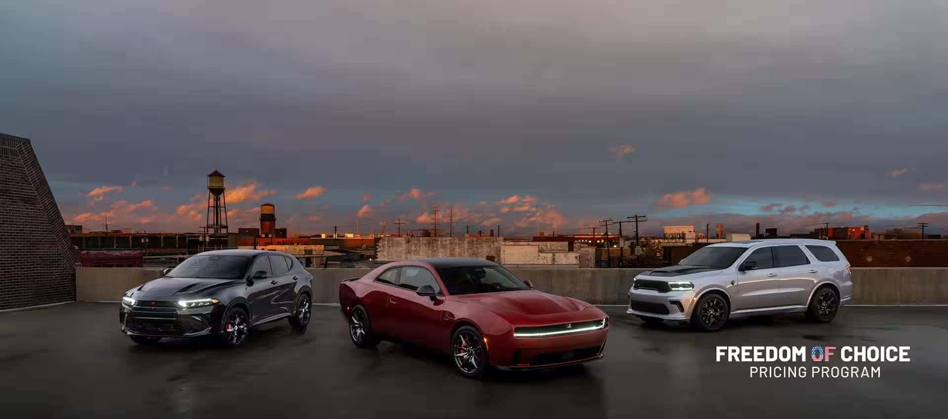3 Dodge Vehicles on Roof