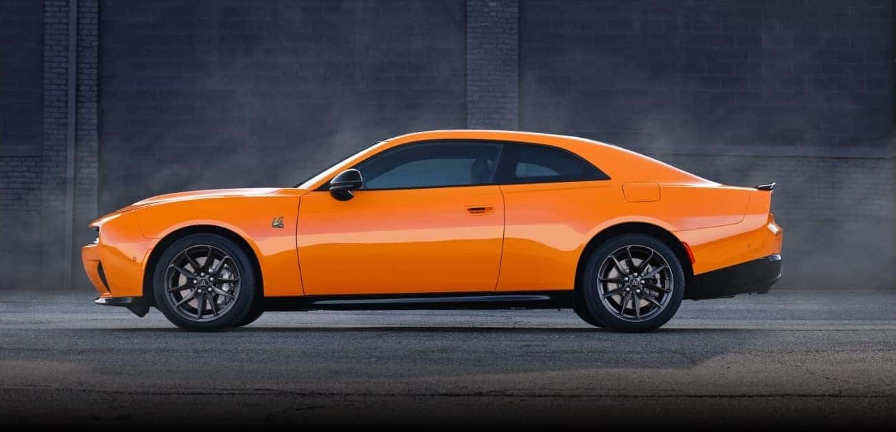A profile image of an orange Dodge Charger.