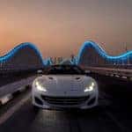Ferrari Portofino on the road in Dubai