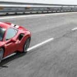 Ferrari 488 Pista on the track