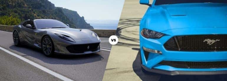 Ferrari vs. Mustang | Top Speed, 0-60 | Logos Compared