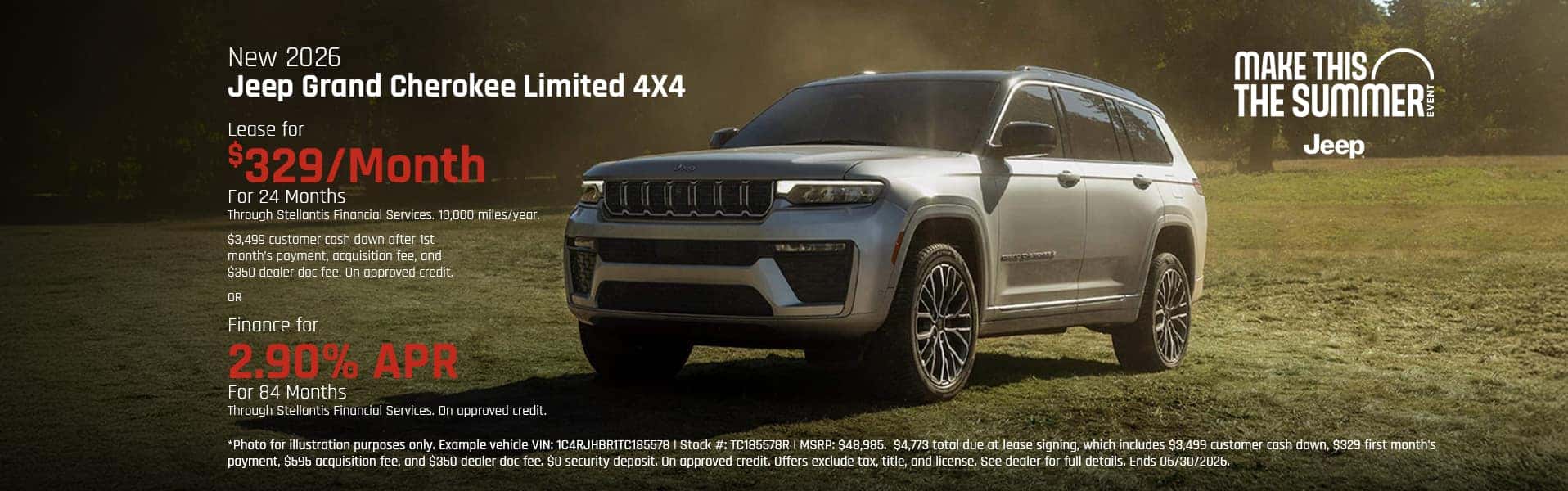 New 2026 Jeep Grand Cherokee Limited 4X4 Offer