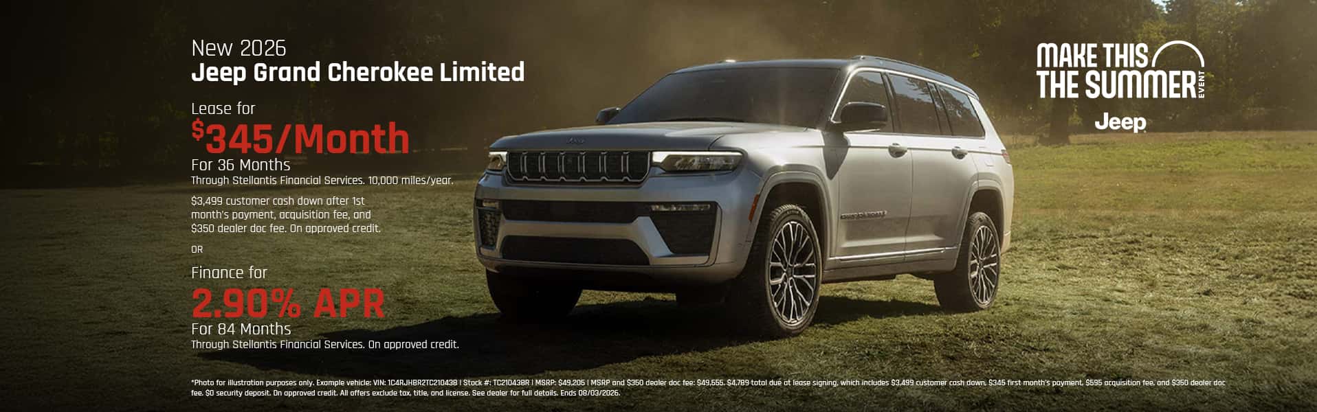 New 2026 Jeep Grand Cherokee Limited Offer