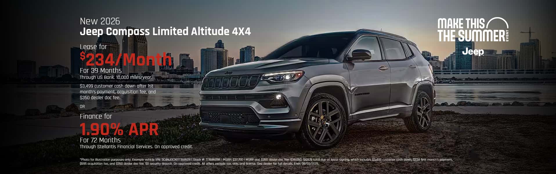 New 2026 Jeep Compass Limited Altitude 4X4 Offer