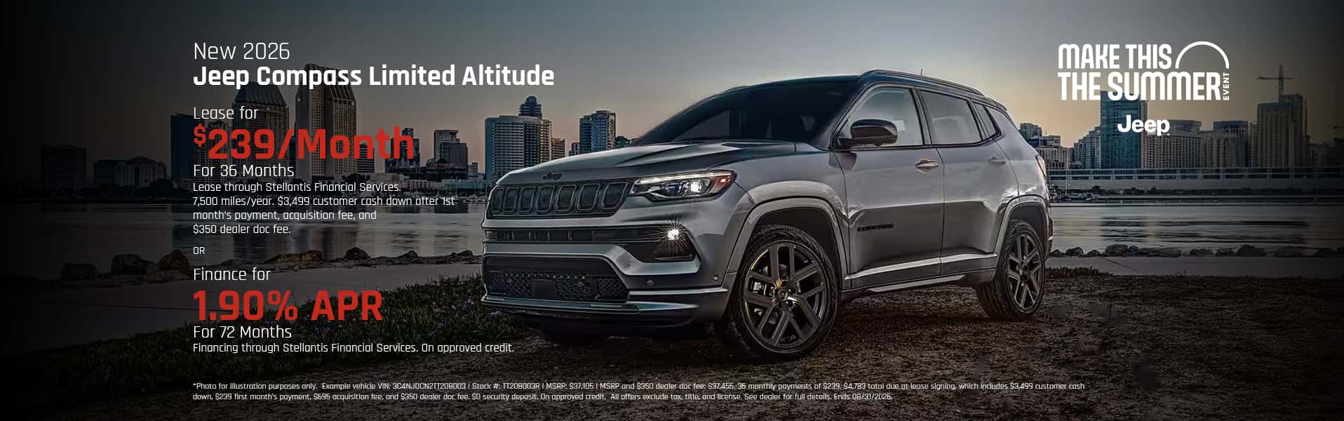 New 2026 Jeep Compass Limited Altitude 4X4