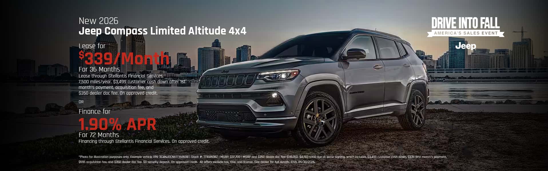 New 2026 Jeep Compass Limited Altitude 4X4