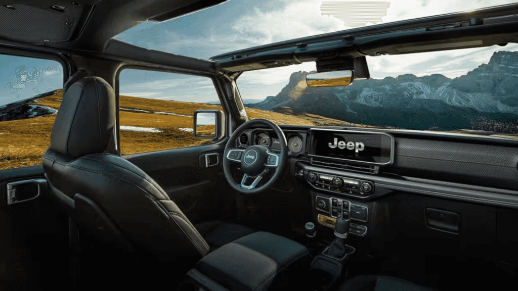 Interior of Jeep Wrangler