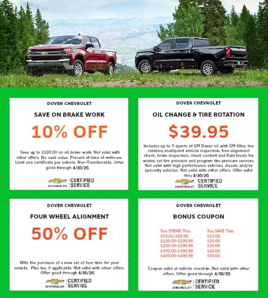 Auto Service Specials Dover Chevrolet near Portsmouth