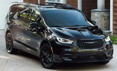 Chrysler Pacifica in driveway
