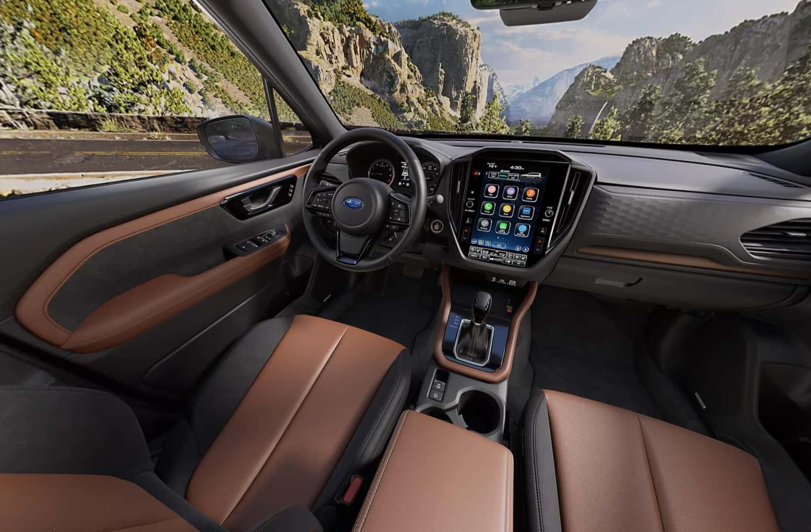 2025-Subaru-Forester-Interiors-Touring-Brown-Leather-