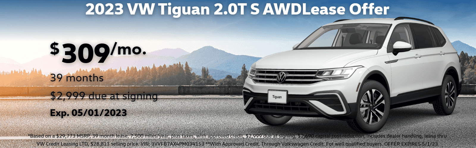 Volkswagen Tiguan Lease offer in Denver, Colorado