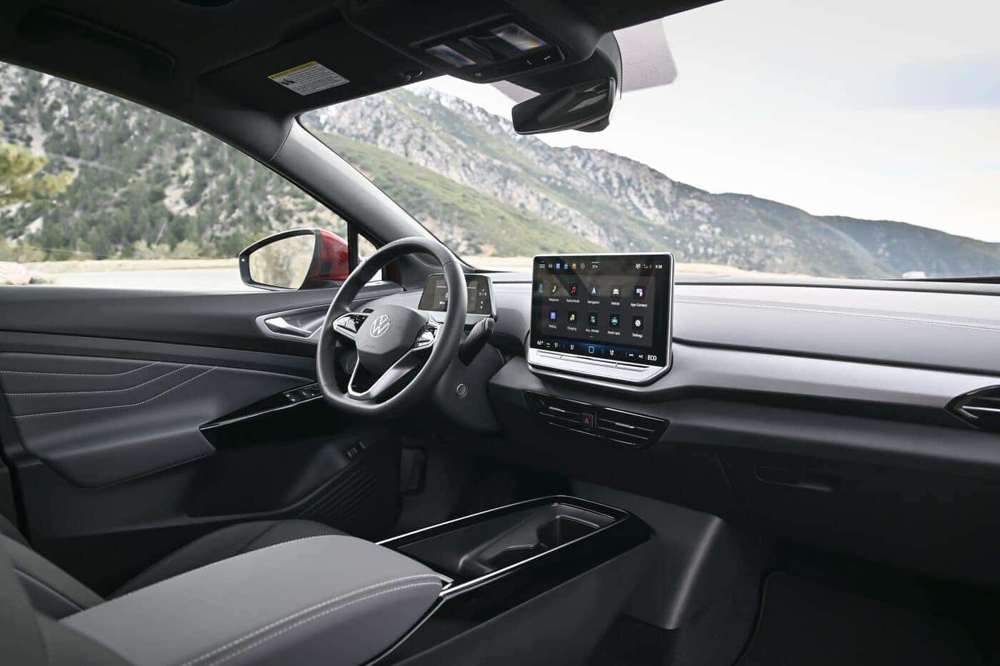 2023 Volkswagen ID.4 interior with infotainment screen
