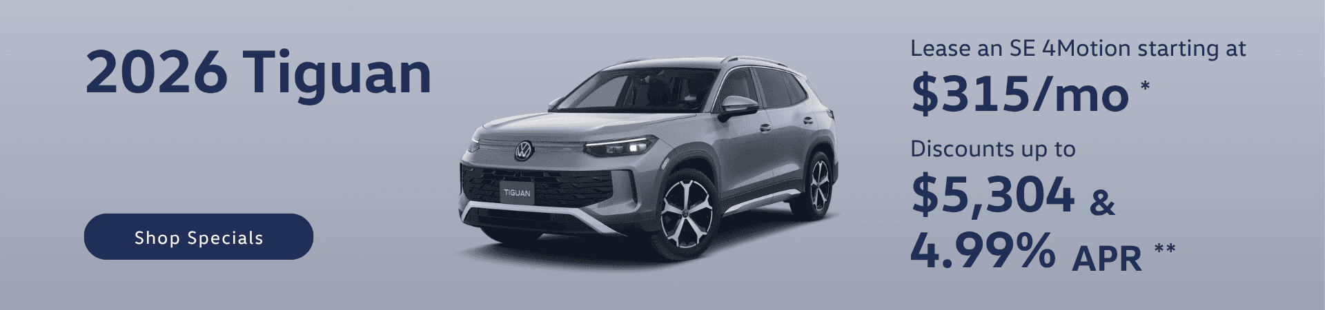2026 Tiguan October Special Customer Bonus Emich Discount Savings