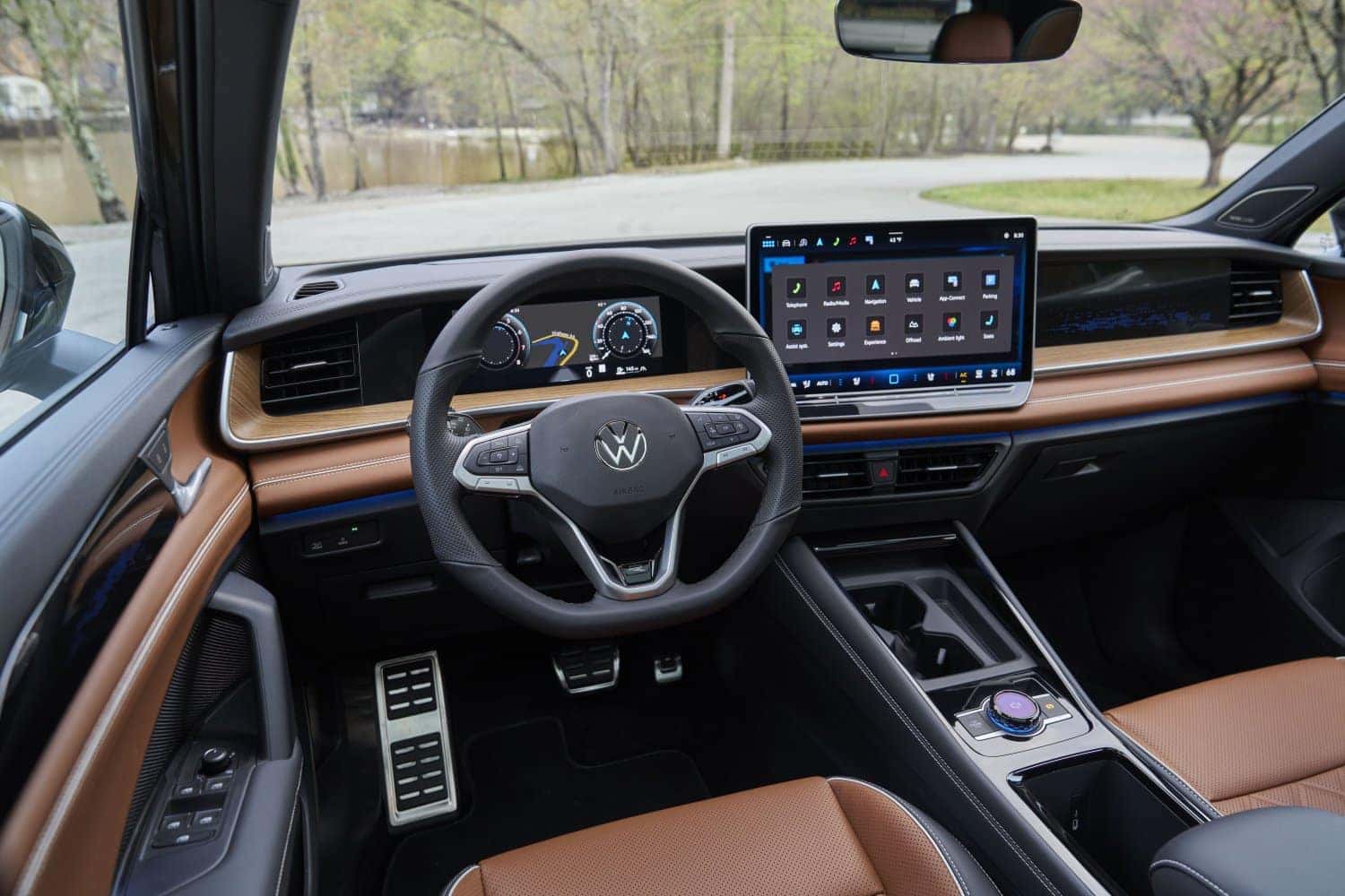 2026 Volkswagen Tiguan interior with digital cockpit and large touchscreen