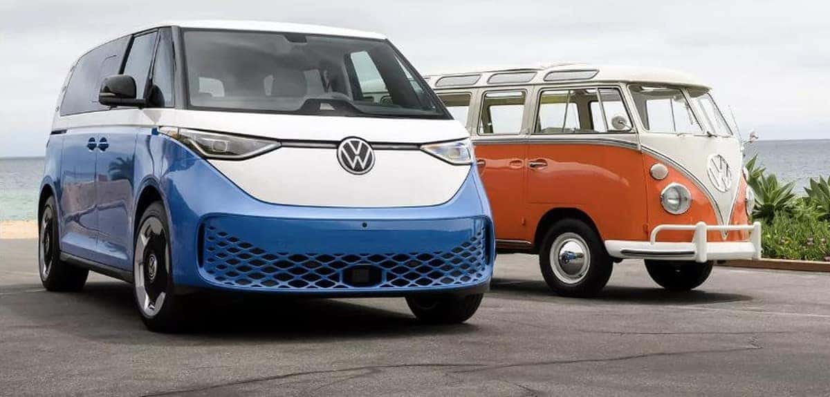 Classic VW Type 2 Microbus, cross-shopped against the Volkswagen ID.Buzz at Emich Volkswagen in Denver