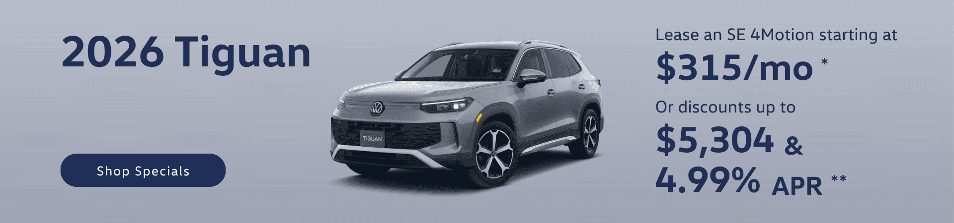 2026 Tiguan October Discounts Emich VW