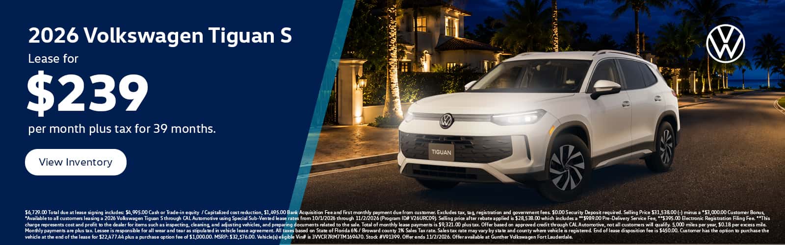 Tiguan Lease Specials