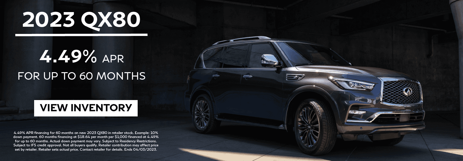 2023 QX80 4.49% APR