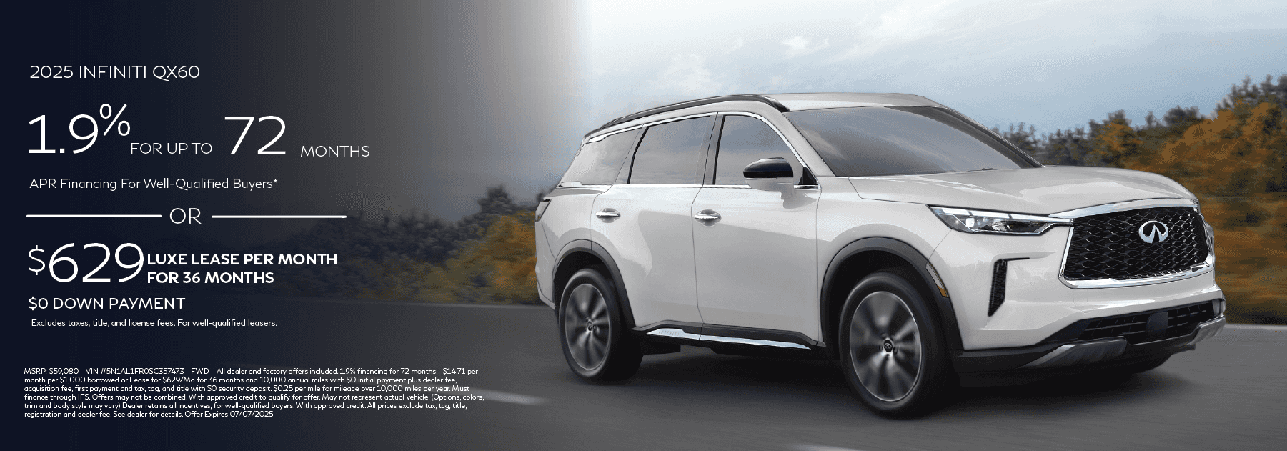 SD QX60 Luxe Dual Offer