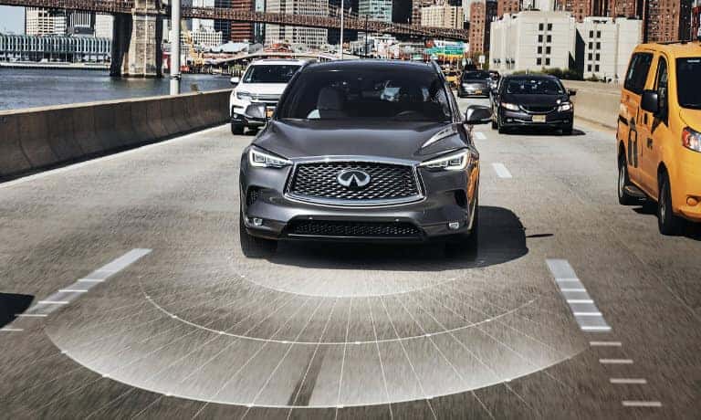 2023 INFINITI QX50 featuring safety sensors