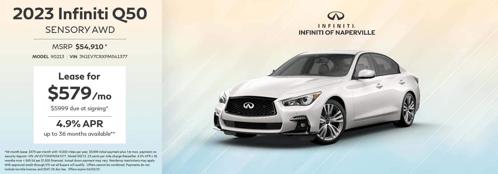 2023 Q50 Sensory AWD