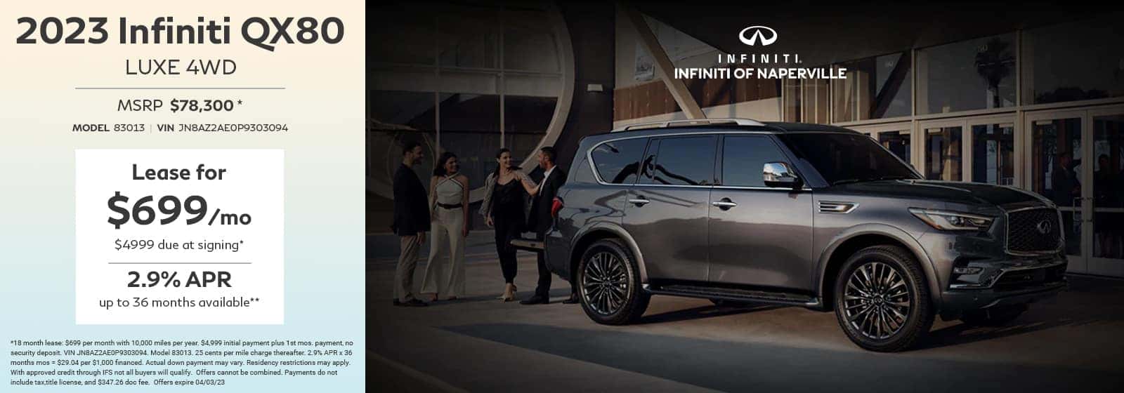 2023 QX80 Luxe 4WD
