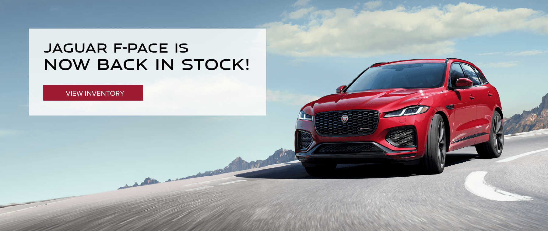 F-PACE IS BACK IN STOCK