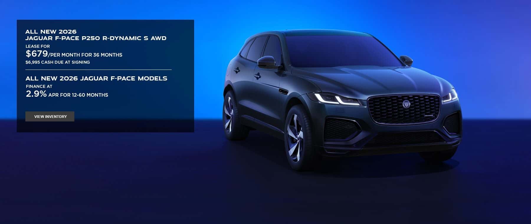 New Lease 2026 Jaguar F-Pace Lease and APR Offer