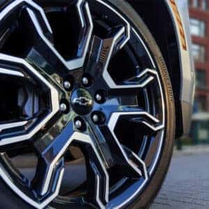 close up of 2025 tahoe wheel