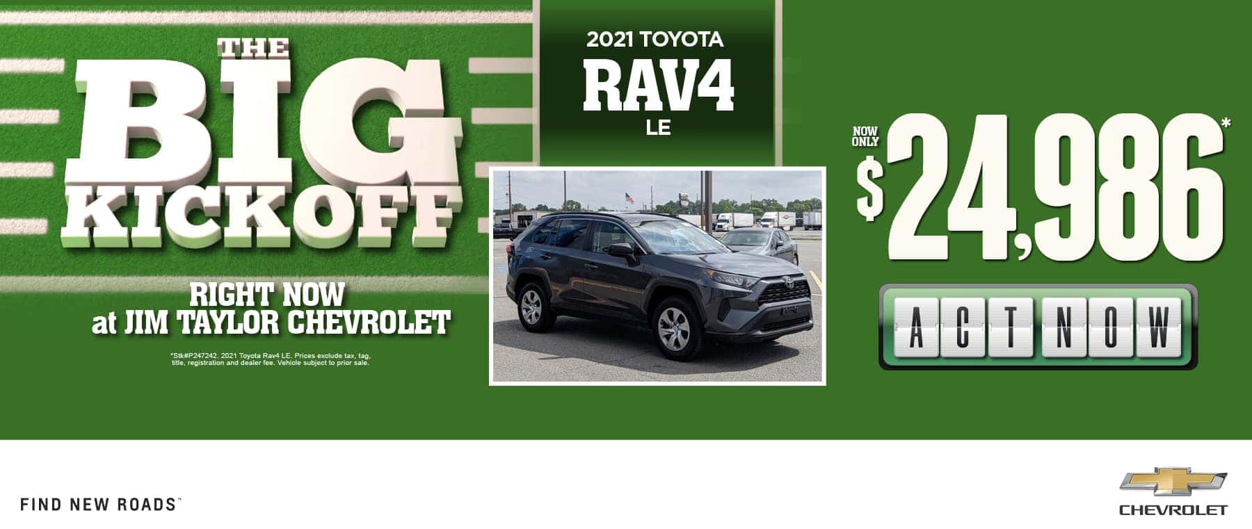 2021 Toyota Rav4 LE $24,986
