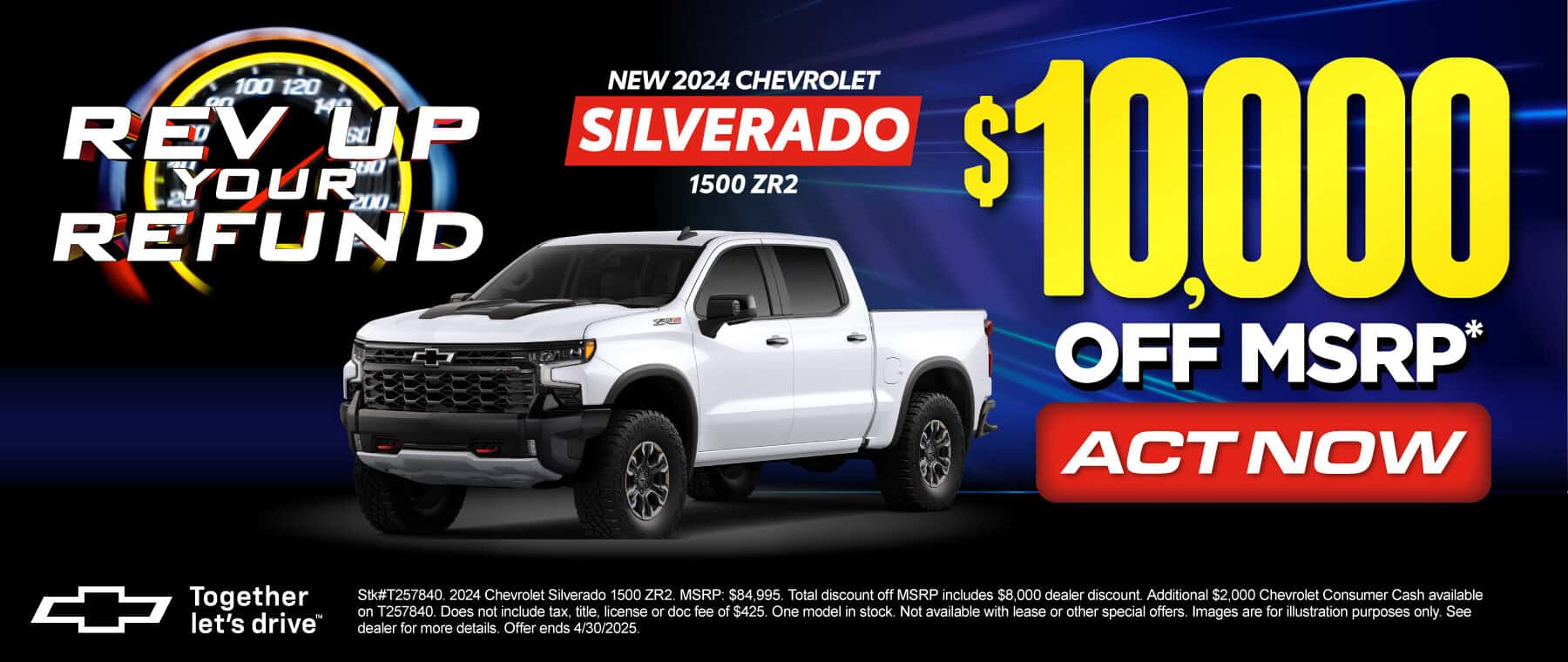 2024 Chevrolet Silverado 1500 ZR2 $10,000 Off MSRP
