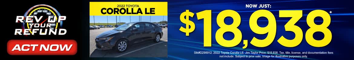 2022 Toyota Corolla LE $18,938