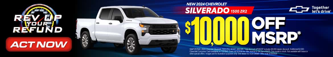 2024 Chevrolet Silverado 1500 ZR2 $10,000 Off MSRP