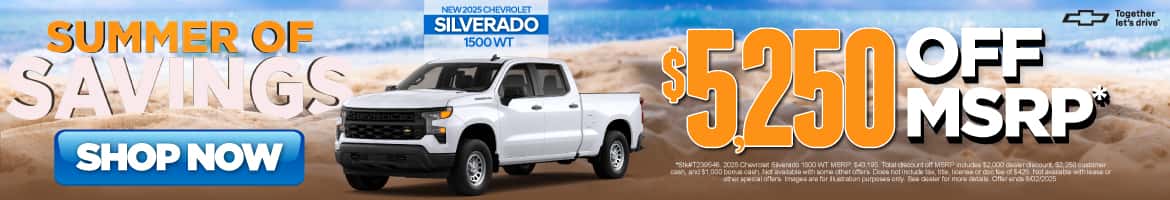 New 2025 Chevrolet Silverado 1500 WT 5,250 Off MSRP*