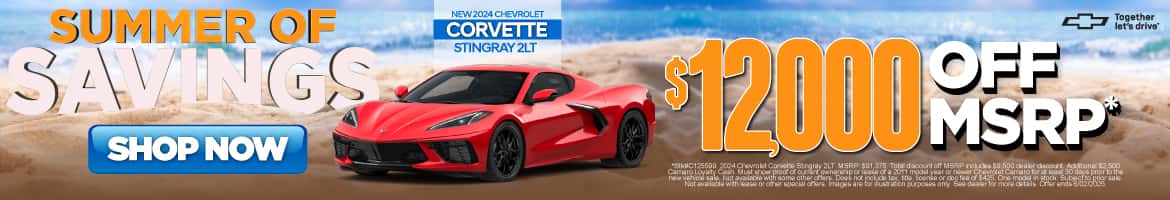 New 2024 Chevrolet Corvette Stingray 2LT $12,000 Off MSRP*