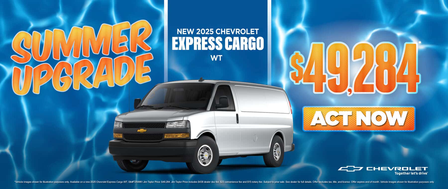 New 2025 Chevrolet Express Cargo WT $49,284*