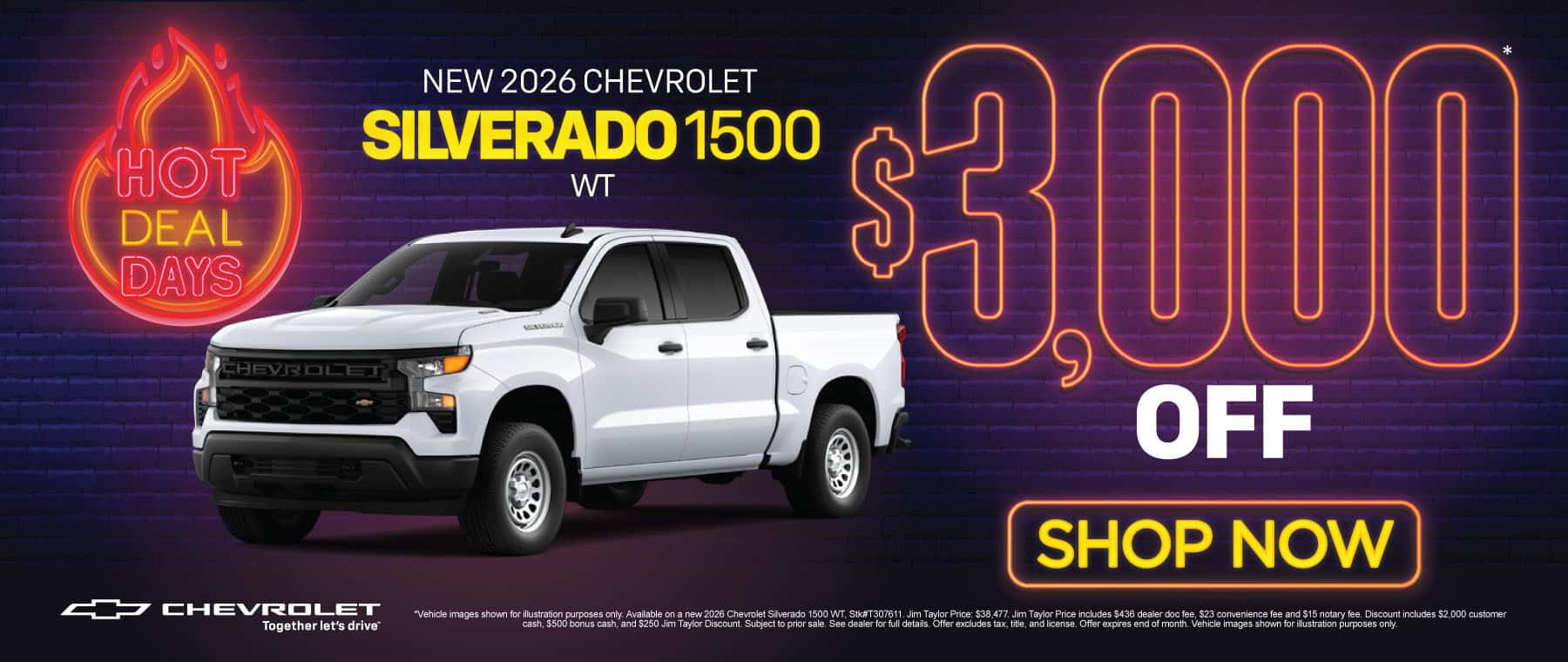 New 2026 Chevrolet Silverado 1500 WT $3,000 Off*