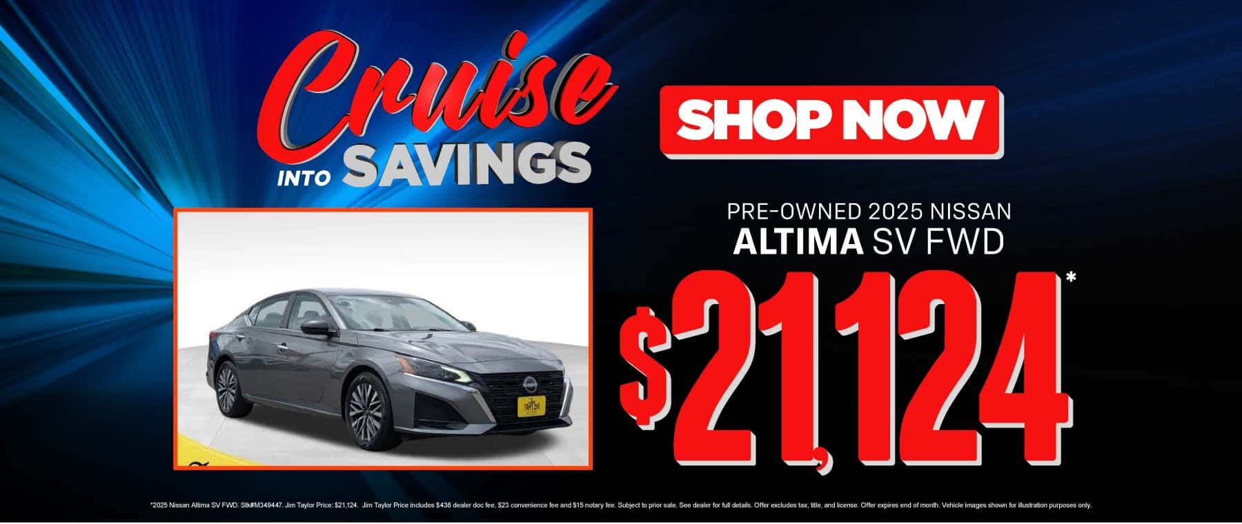 Pre-Owned 2025 Nissan Altima SV FWD "$21,124* LINK TO VEHICLE"