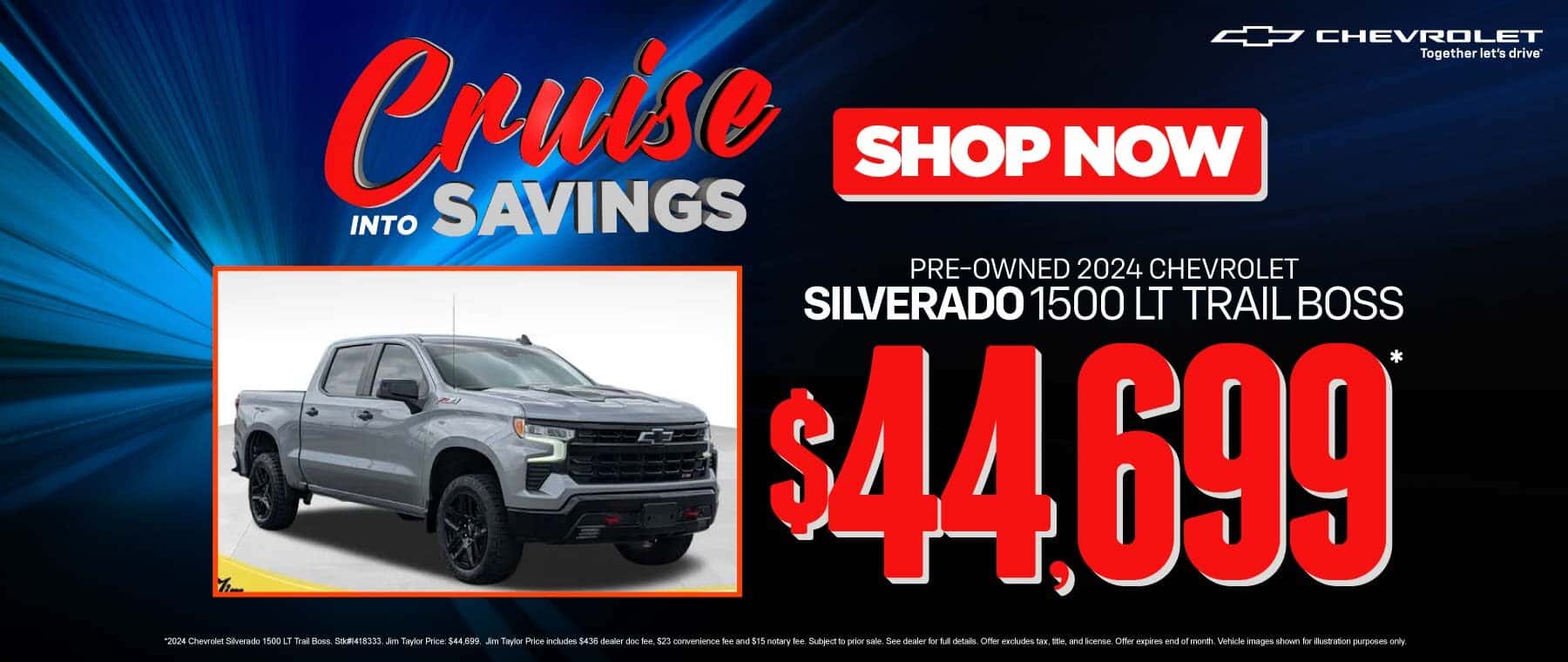 Pre-Owned 2024 Chevrolet Silverado 1500 LT Trail Boss "$44,699* LINK TO VEHICLE"