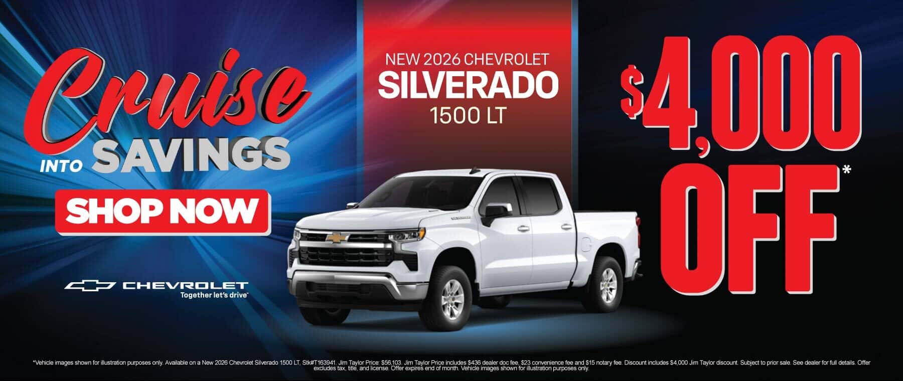 New 2026 Chevrolet Silverado 1500 LT $4,000 Off*