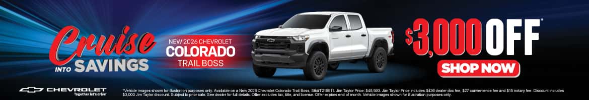 New 2026 Chevrolet Colorado Trail Boss $3,000 Off*