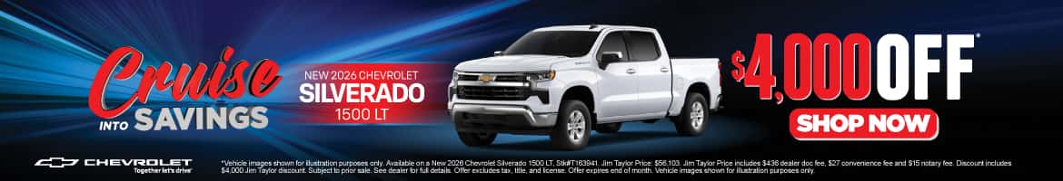 New 2026 Chevrolet Silverado 1500 LT $4,000 Off*