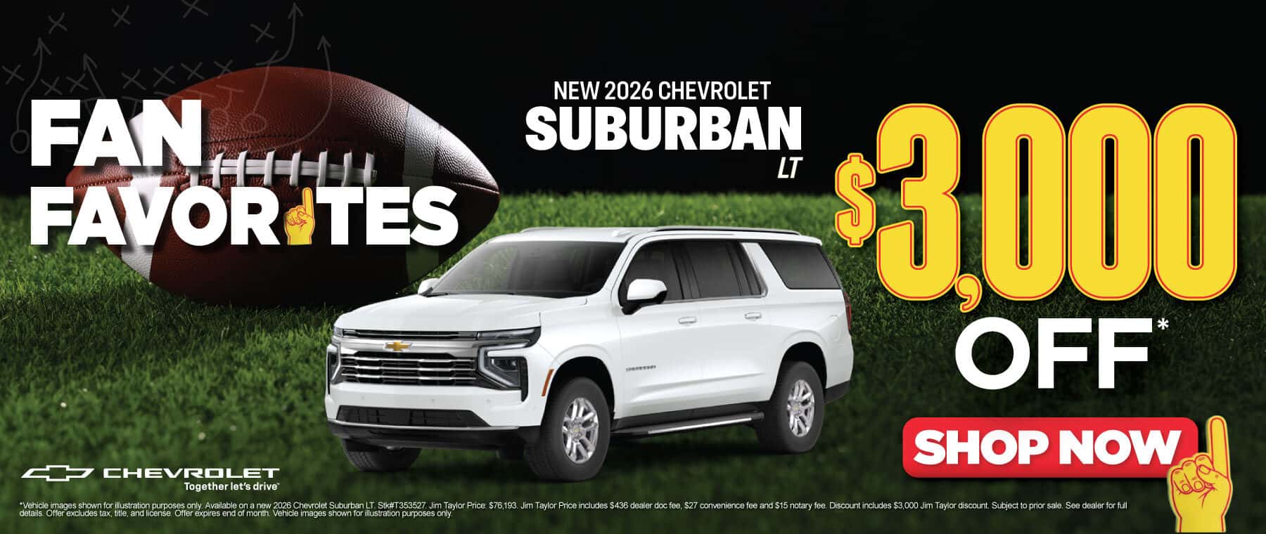 New 2026 Chevrolet Suburban LT $3,000 Off*